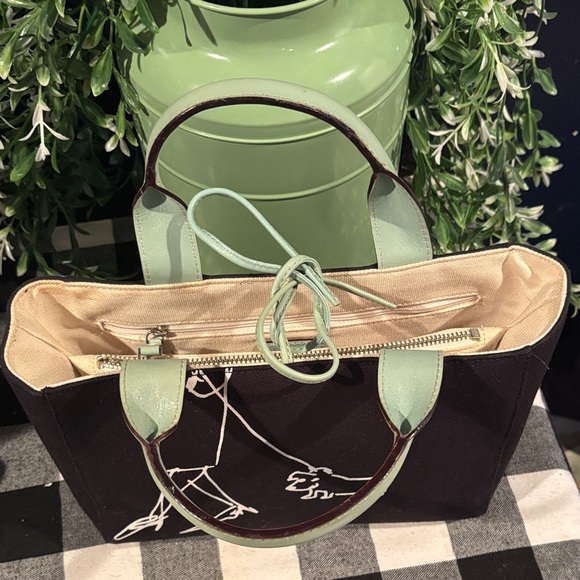 Kate Spade & Maira Kalma Top Handle Purse"Walk The Dog" Eloise Tote - Picture 5 of 8